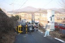 경기광주 지게차 운전도중 전도사고 1명 사망