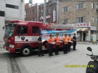 [포토] 반여119안전센터, 화재피해 저감을 위한 ‘소방통로확보 훈련’