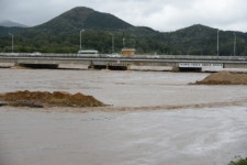 경주지역 태풍 산바 영향으로 산사태· 하천 범람으로 주민대피