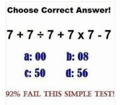 7+7/7+7*7-7, 92%가 못푸는 문제 당신의 답은?