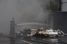 전자랜드 불법 물류 창고에 화재 발생