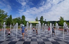 K-water안동권관리단 월영공원 바닥분수 개장