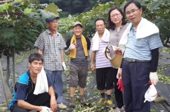 aT 농식품유통교육원, 포도농가 일손돕기