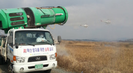 농협, 충남 천수만·전남 금지제 일대 AI 방역활동