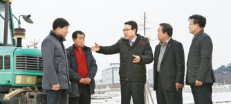이상욱 농협 농업경제대표, 군산 폭설피해 상황점검