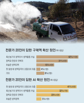 구제역 ‘느슨한 방역’ AI ‘사령탑 부재’ 확산원인 1순위 꼽아