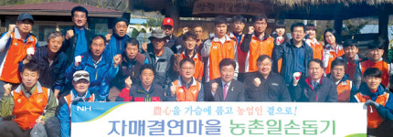 강원농협지역본부, 홍천 와야2리 마을 찾아 농촌일손돕기 봉사활동