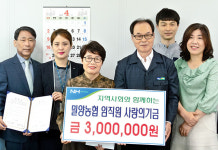 경남 밀양농협, 복지시설 2곳 300만원씩 전달