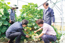 김광수 농협금융지주 회장, 폭우피해 농가 현장 방문