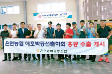 은현농협 애호박 800㎏ 홍콩 첫 수출