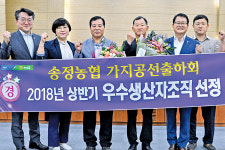 송정농협 팽팽이가지공선회, 우수 생산자조직에 뽑혀