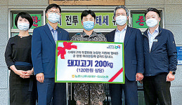 NH농협 전남 나주시지부·다시농협, 군부대 돼지고기 등 전달