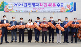 햇양파 48t 대만 수출 선적식