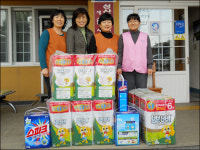 제주은행, 성산원광소규모요양시설에 사랑의 물품 전달