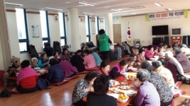 삼도2동새마을부녀회, 남성경로당 급식봉사