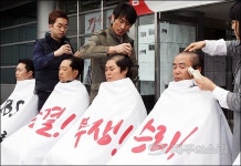 울분의 13년! 제주 JIBS노조 삭발투쟁 감행