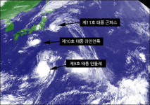 태풍 3개 동시에 북상 제주에 영향주나 ‘촉각’