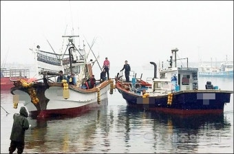 조업 끝내 성산항 복귀하던 제주 어선 해무에 좌초