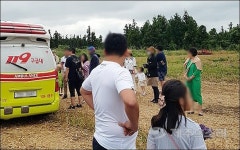 제주 표선면서 미니기차 넘어져 아이 등 6명 부상