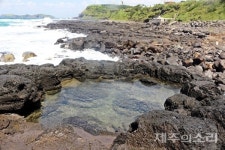 엉알길 고산층 검은 모래가 만든 산물