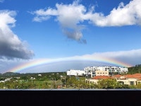 [포토] 폭우 그친 제주 하늘에 형형색색 쌍무지개 장관