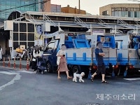 제주동문시장 횡단보도가 활어차 지정주차석? 행정 나몰라라