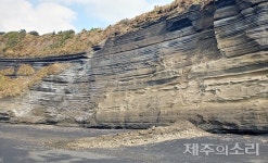 지진에 천연기념물 제주 고산 수월봉 절벽도 무너져