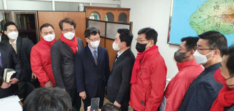 원희룡 제주선관위 항의방문 