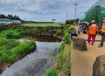 저류지에 흘러든 불법방류 축산분뇨...제주 시골마을 발칵