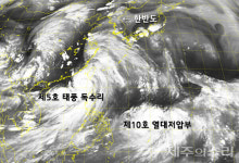 독수리 중국 갈 때 태풍 성장하는 열대저압부 경로 제주 '촉각'
