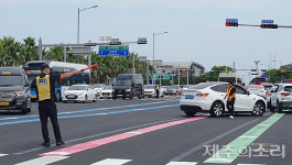 제주공항 지하차도 위빙 현상 우려 오일장→용담 공항 전용 변경