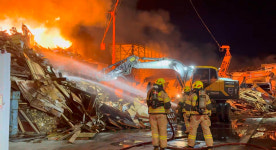 서귀포시 토평동 야적장서 큰 불…소방 대응 1단계 발령