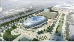 2014인천아시안게임, 문학수영장 착공