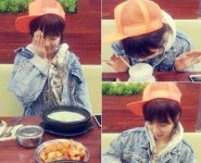 현아 식당 포착, 음식앞에서 귀요미 표정 귀여워