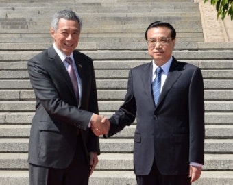 <영상중국> 리셴룽 싱가포르 총리 방중