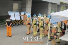 군포소방서 한림휴먼타워 화재출동훈련