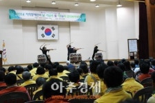 [포토] 신나게 두드려요!…‘2014지적장애인의 날 기념 난타