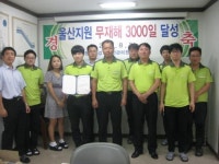 한국승강기안전관리원 울산지원, 무재해 3000일 달성