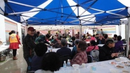 ㈜천우굿프랜드, 용남시장에서 경로잔치 개최