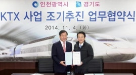 경기도-인천시,  ‘KTX 사업 조기추진을 위한 업무 협약’맺어