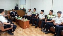 이자하 세종경찰서장, 전의파출소 찾아 현장직원 위로
