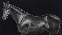 목탄화가 이재삼 검고 검은 저 너머 달의 빛 있다