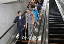 광명시의회 철산역 4번 출입구 승강시설 개통 축하