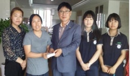 세종시종촌중, 백혈병 학우 돕기‘사랑의 성금’전달