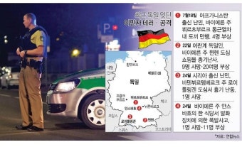 독일 또 흉기난동·폭발사고…고조되는 공포감