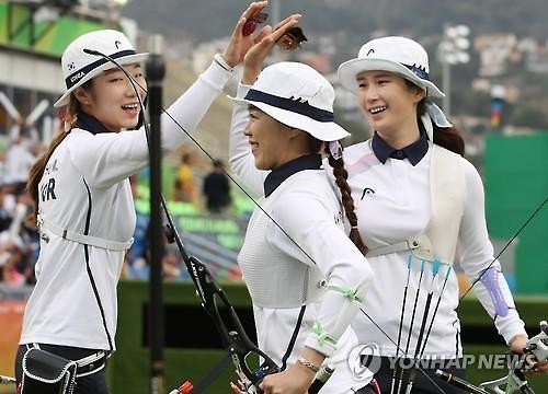 한국 여자 양궁 대표팀, 올림픽 단체전 10연패 도전에 최선 다해!