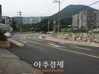광주시 송정동 코사마트 앞 도로 확·포장공사 마쳐