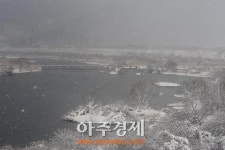 [AJU포토]  비현실적인 곡성 섬진강 침실습지 겨울풍경