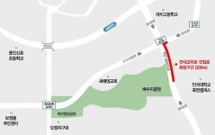 용인시, 죽전~동백 고가도로 옆 전내교차로 진입로 확장