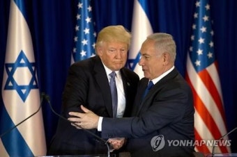 [글로벌포토] 이스라엘 방문 트럼프 